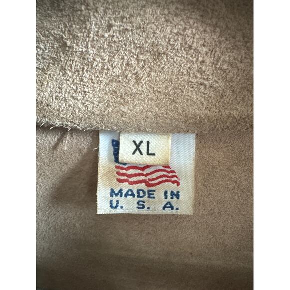 Vintage Mid Western sport tog brown leather fringed shirt made in USA size XL - Picture 13 of 17